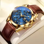 Men Leather Analoge Quartz Fashion Watch